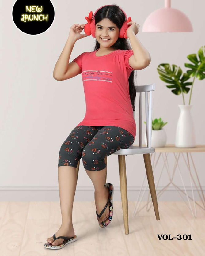 Summer Special Capry Vol D301 Kids Girls Wear Night Suits
